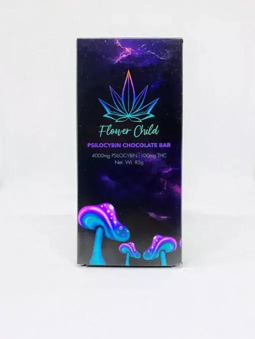 4000mg Psilocybin + 100mg THC Chocolate Bar (Flower Child)